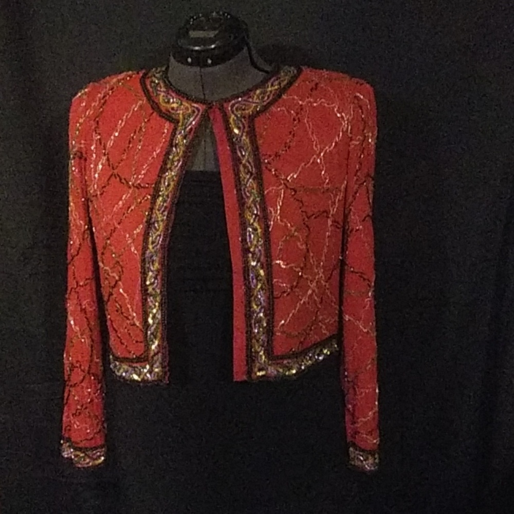 Hand beaded Vintage dinner jacket